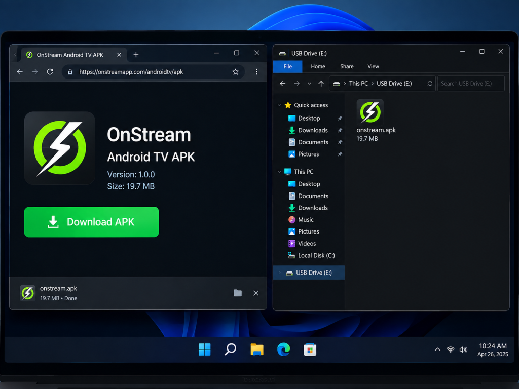 Install OnStream APK With USB