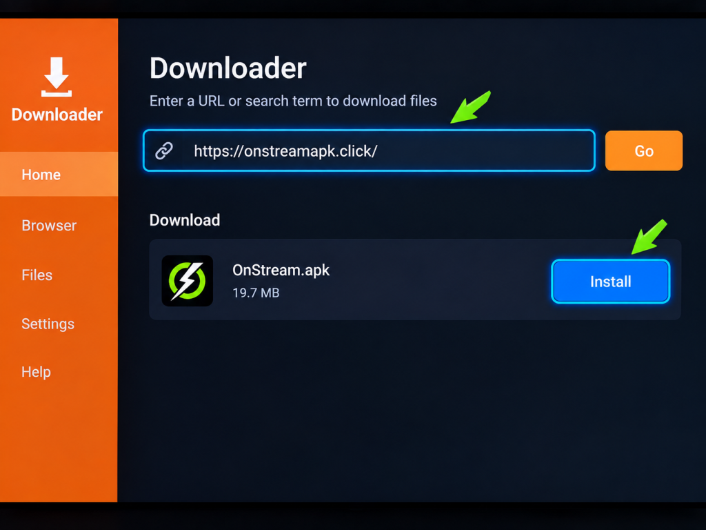 Install OnStream on FireStick