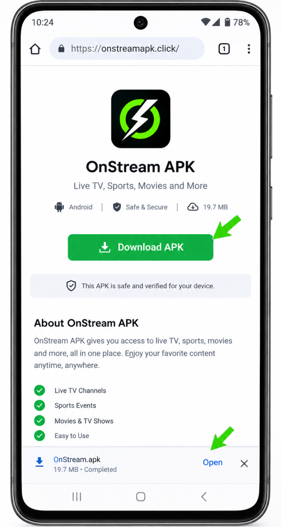 Watch Live Football Matches on OnStream APK 