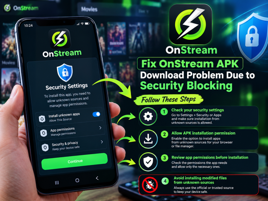 Fix OnStream APK Download Problem Due to Security Blocking